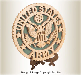 Military Seal & Stand Design (Army) Pattern
