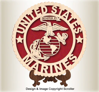 Military Seal & Stand Design (Marines) Pattern