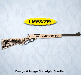 Moose Rifle Wall Art Pattern