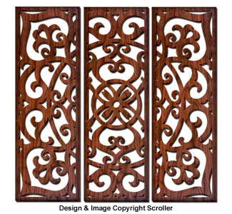 Moroccan 3-Panel Wall Art Design Pattern