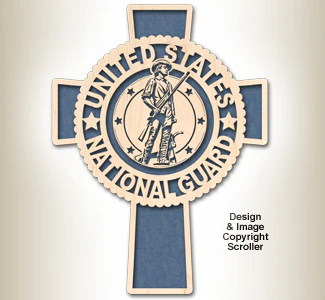 National Guard Honor & Faith Wall Cross Design Pattern