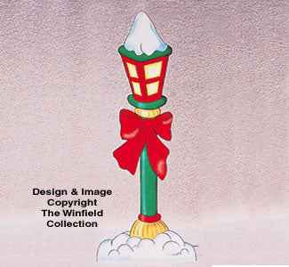 North Pole Street Lamp Wood Pattern