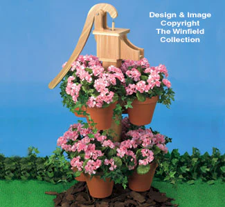 Old Pump Plant Stand Wood Pattern(F)