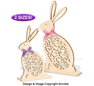 Ornate Easter Bunny Sitter Pattern Set