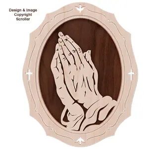 Praying Hands Frame-N-Art Scroll Design Scroll Saw Pattern