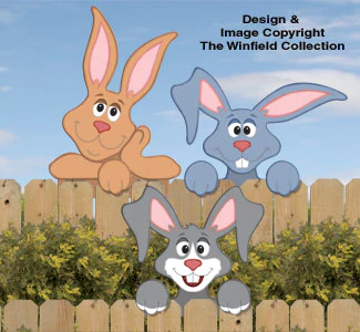 Rabbit Fence Peekers Wood Pattern
