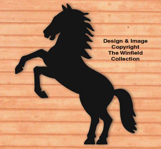 Rearing Horse Shadow Woodcraft Pattern