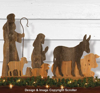 Reclaimed Wood Shepherds & Animals Pattern