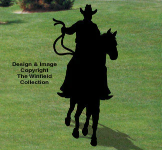 Ridin' Cowboy Shadow Woodcraft Pattern