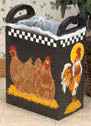 Rooster & Chicken Trash Bin Plans(F)