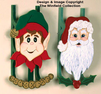 Santa & Elf Sleds Woodcraft Pattern(F)