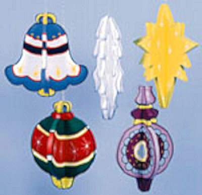 Large 3D Christmas Ornaments Patterns (F)