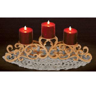 Scrolled Tabletop Candleabra Pattern