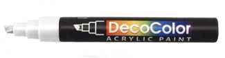 Set of 1 Each Chisel Tip Paint Pens [Black, White, Blue, Red, Green, Yellow & Brown