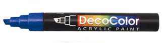 Set of 1 Each Chisel Tip Paint Pens [Black, White, Blue, Red, Green, Yellow & Brown - Image 2