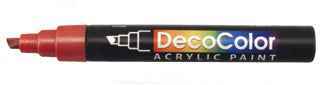 Set of 1 Each Chisel Tip Paint Pens [Black, White, Blue, Red, Green, Yellow & Brown - Image 3