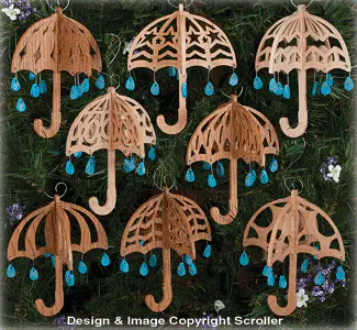 Slotted Umbrella Ornaments Pattern