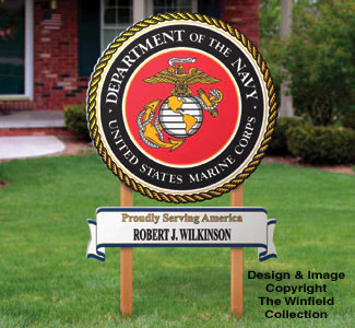 Small Marines Sign Woodcraft Pattern