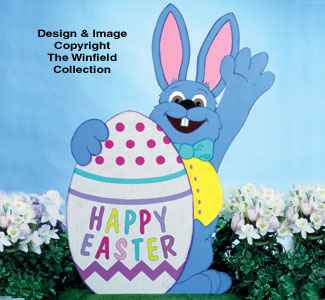 Small Waving Bunny Woodcraft Pattern