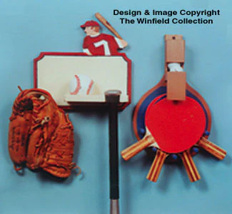 Sports Equipment Hangers Woodcraft Pattern(F)