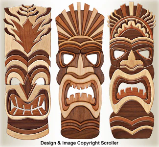 Tiki Intarsia Wall Art Patterns