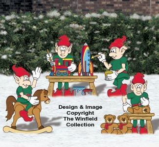 Toy Making Elves Woodcraft Pattern