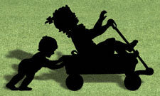 Wagon Kids Shadow Woodcraft Pattern(F)