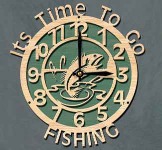 Wall Clock - Fishing Scroll Saw Pattern