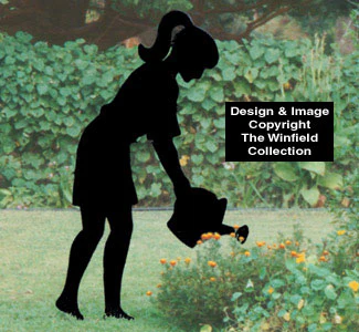 Watering Lady Shadow Woodcraft Pattern(F)