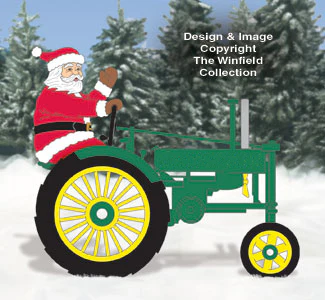 Waving Side View Santa #2 and Tractor Pattern Set (YD251 & W1335CY)