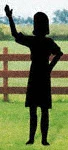 Waving Woman Shadow Woodcraft Pattern