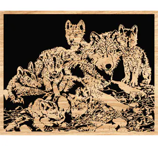 Wolf Family Scroll Saw Pattern