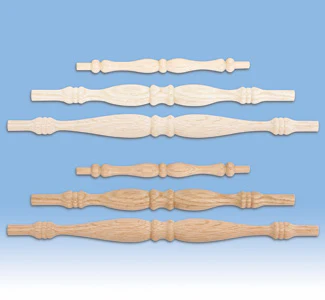 Wooden Spindle - 9" - Red/White Oak