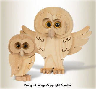 Woodland Owl Scroll Saw Pattern Set #2